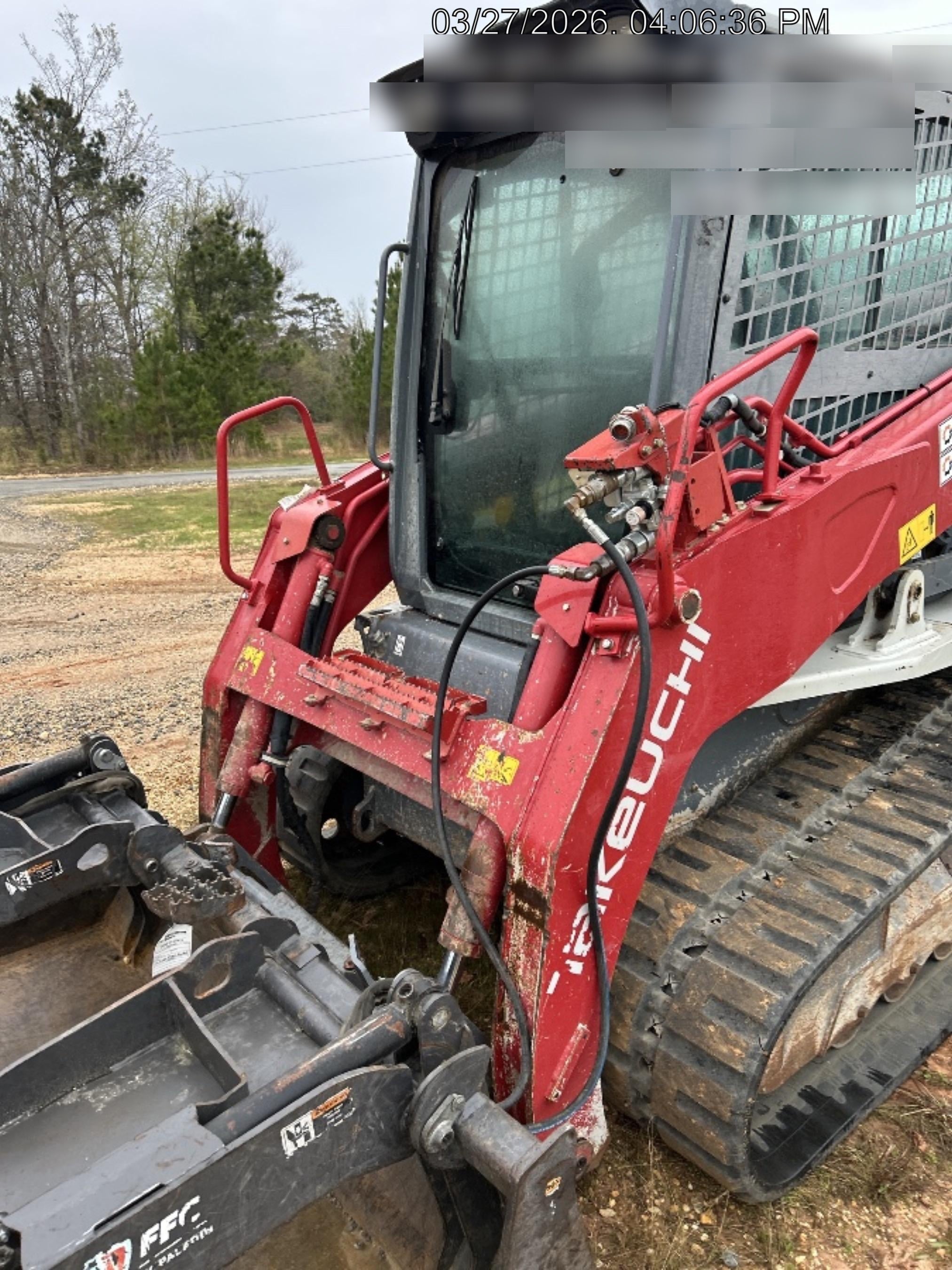 2019 Takeuchi TL12V2C Cab/Heat/AC, Back-up Alarm, Hydraulic QC w/80" HD Tooth Bucket