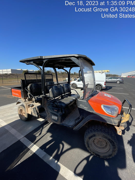2022 Kubota RTV-X1140W-H Plastic Canopy, Windshield Acrylic Clear, LED Strobe Light, Wire Harness Kit, Back up Alarm