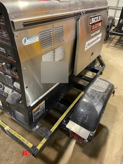 2019 Lincoln Electric Vantage 322 Welder Ready-Pak 3, Two wheel trailer, Fender and Light kit, Cable Rack