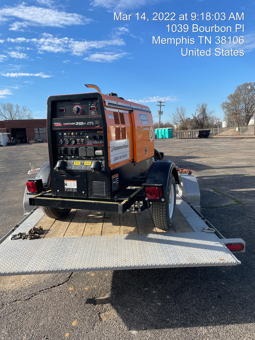 2021 Lincoln Electric Vantage 322 Vantage 322 Ready Pak 3 w/ Decals, ORANGE (includes trailer, cable rack, fender light kit) NO Telematics