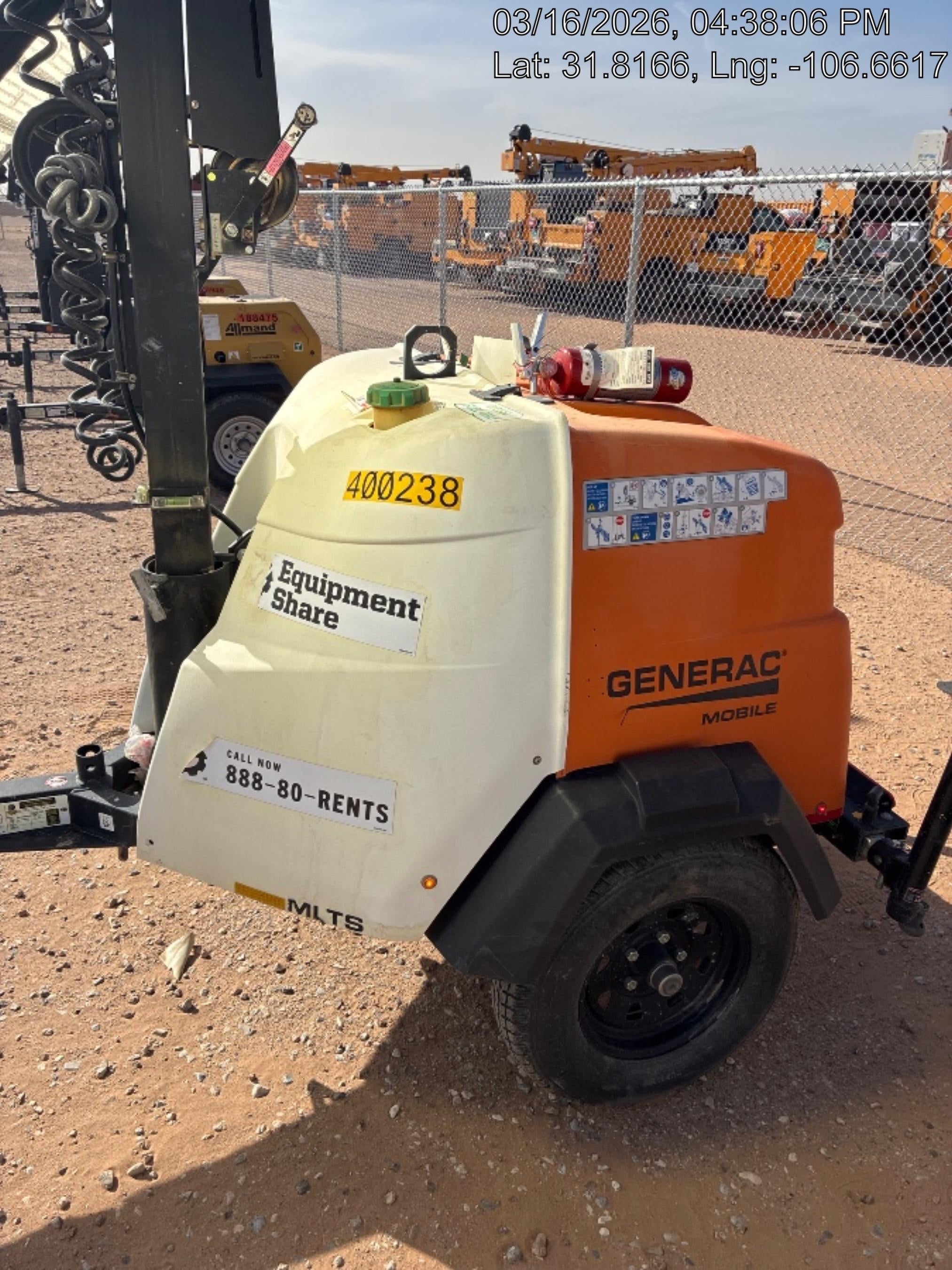 2024 Generac MLT2 Diesel, Flex Switch 120V Input, Powerzone Controller, 
(4) 320W LED Lights, 4kW Generator, 39.9 Gal Fuel Tank, 2" Ball, T3