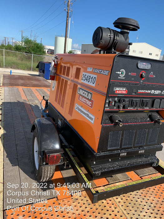 2022 Lincoln Electric Vantage 549X Crosslink Technology, Trailer Mounted