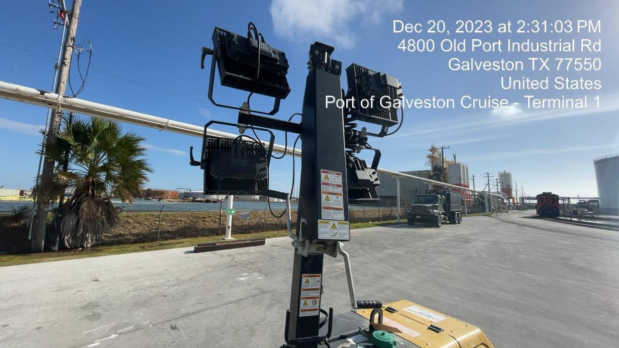 2022 Allmand NLV3GR (4) LED Light Fixture 350W, 23' Vertical Mast, 3kW Prime, Towable, Deep Sea L401, Leveling Jacks, Yanmar T4F 5.8hp