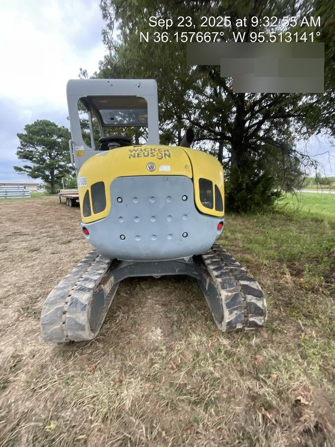 Wacker Neuson EZ53 Open ROPS, Rubber Tracks, Long Dipperstick, T4, Bucket