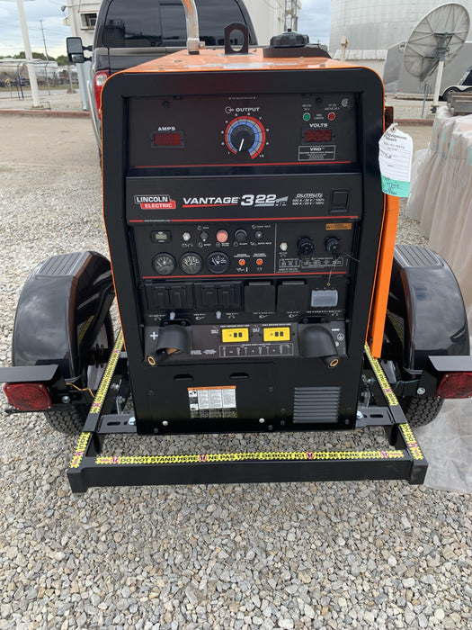 2021 Lincoln Electric Vantage 322 Vantage 322 Ready Pak 3 w/ Decals, ORANGE (includes trailer, cable rack, fender light kit) NO Telematics