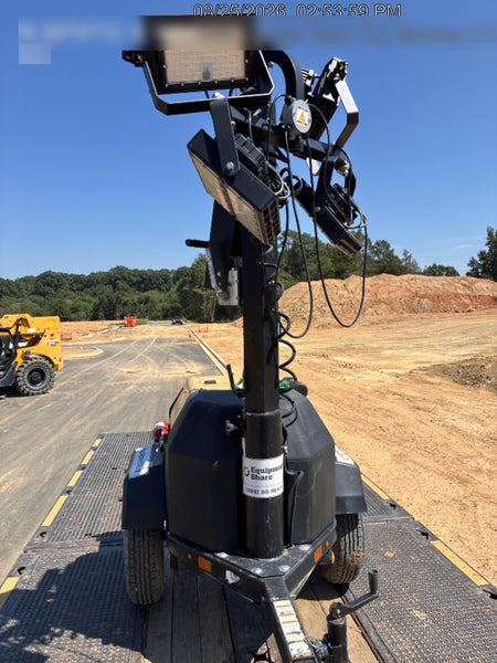 2022 Allmand NLV3GR (4) LED Light Fixture 350W, 23' Vertical Mast, 3kW Prime, Towable, Deep Sea L401, Leveling Jacks, Yanmar T4F 5.8hp