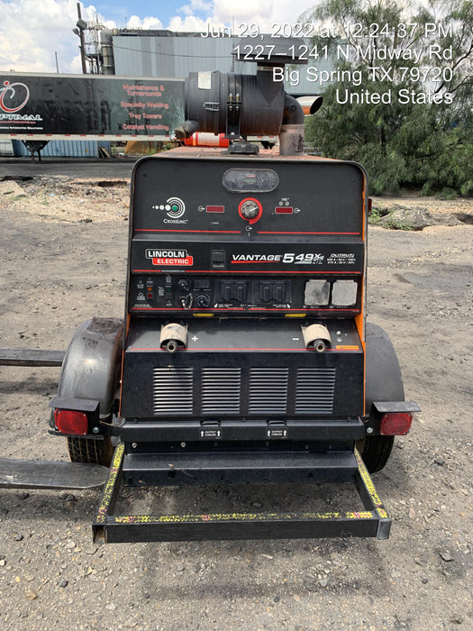 2021 Lincoln Electric Vantage 549X Ready Pak 3, ORANGE (includes trailer, cable rack, fender light kit)