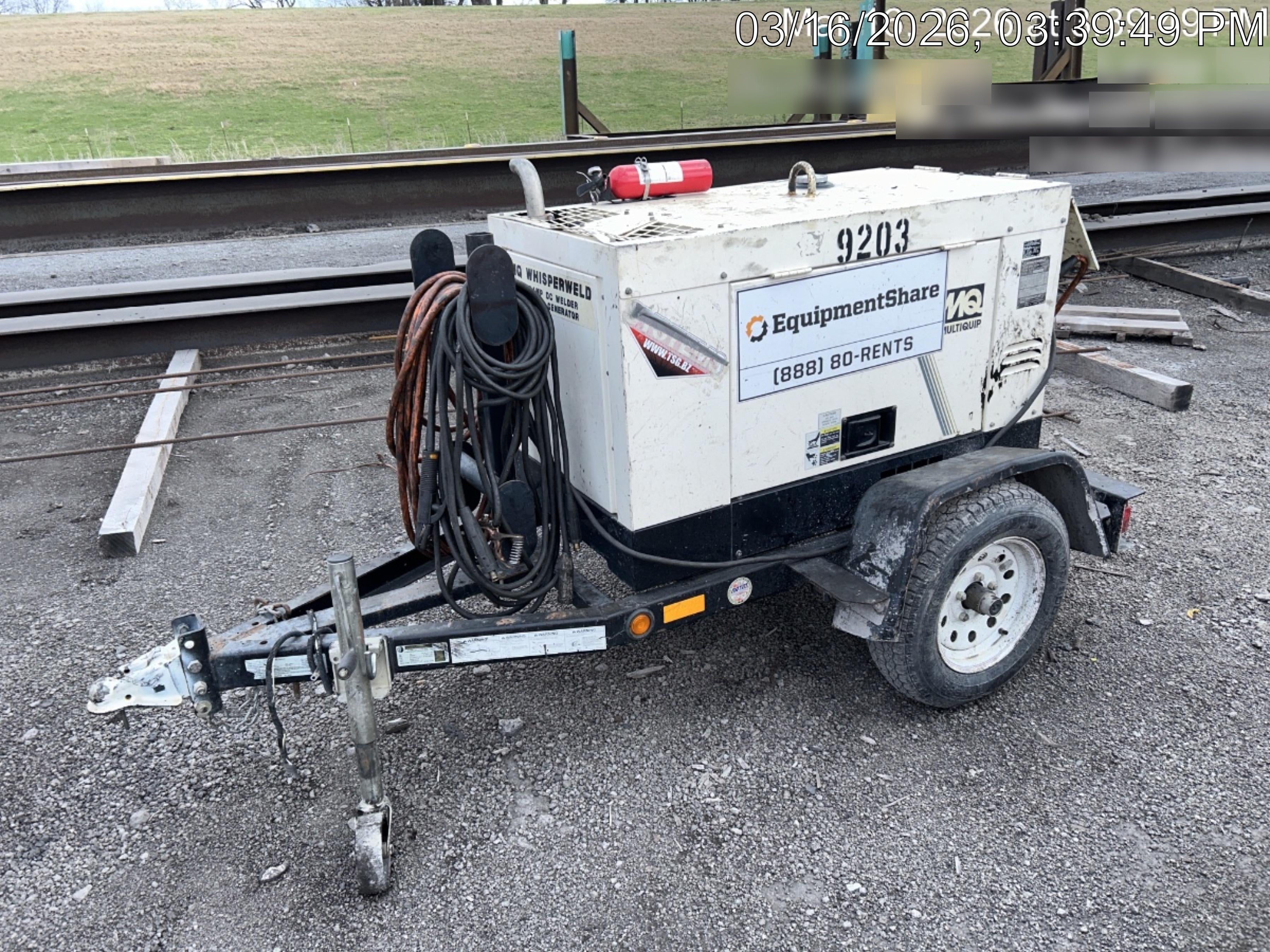 2018 Multiquip DLW300ESA1 Multiquip DLW300ESA1 300 Amp Welder w/Trailer, 100' of Lead, 50' of Ground, Wired Remotes