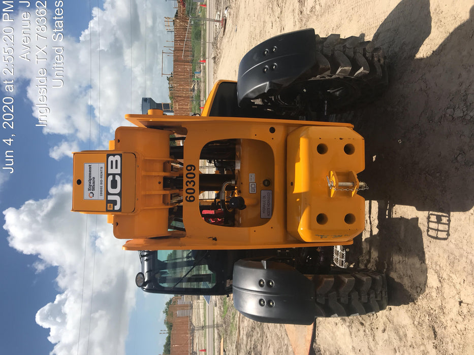 2020 JCB 506-36 Cab/Heat/Air, 74 HP, Solid Tires, STD Worklight, Beacon, Aux Hydraulics, Lifting Eye, Back up Alarm w/48" Carriage/48" Forks