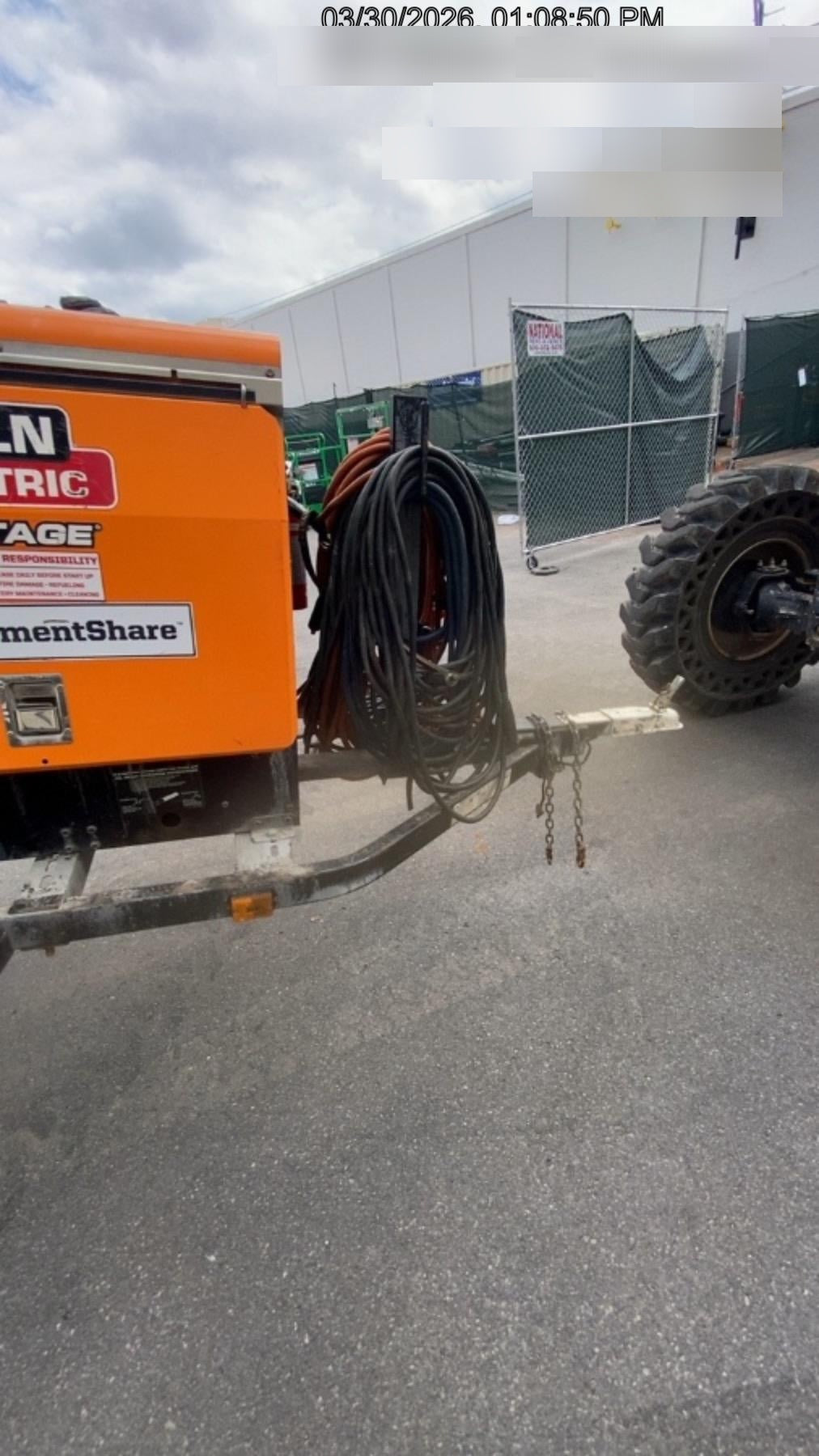 2021 Lincoln Electric Vantage 322 Vantage 322 Ready Pak 3 w/ Decals, ORANGE (includes trailer, cable rack, fender light kit) NO Telematics