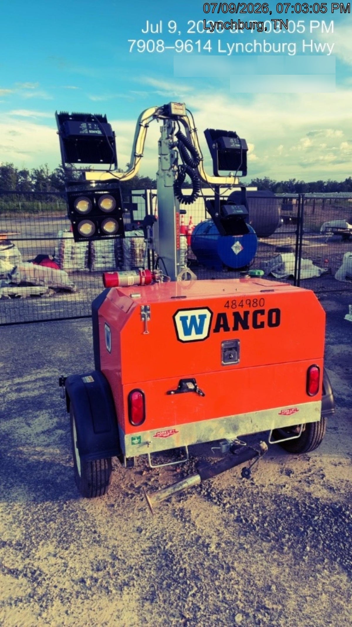 2025 Wanco WLTT-4MM4K Diesel, Mitsubishi L2E, 9.0HP @1800 rpm, Deep Sea Controller, Shore Power Plug, Auto Start, (4) 350W LED Floodlights, 4kW Generator, 60 Gal Fuel Tank, 2" Ball, T3