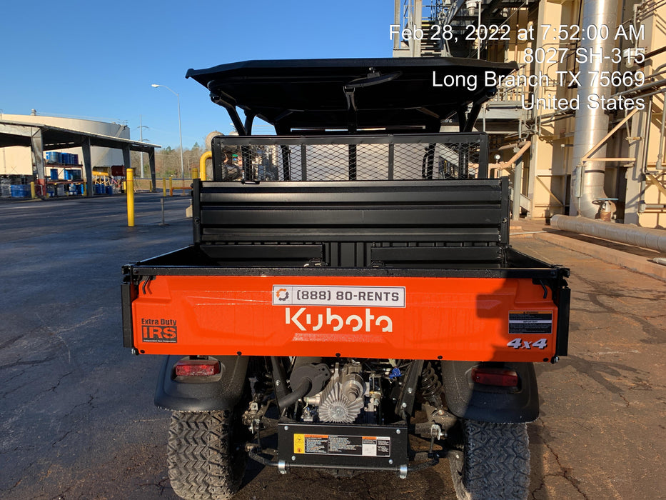 2022 Kubota RTV-X1140W-H Plastic Canopy, Windshield Acrylic Clear, LED Strobe Light, Wire Harness Kit, Back up Alarm