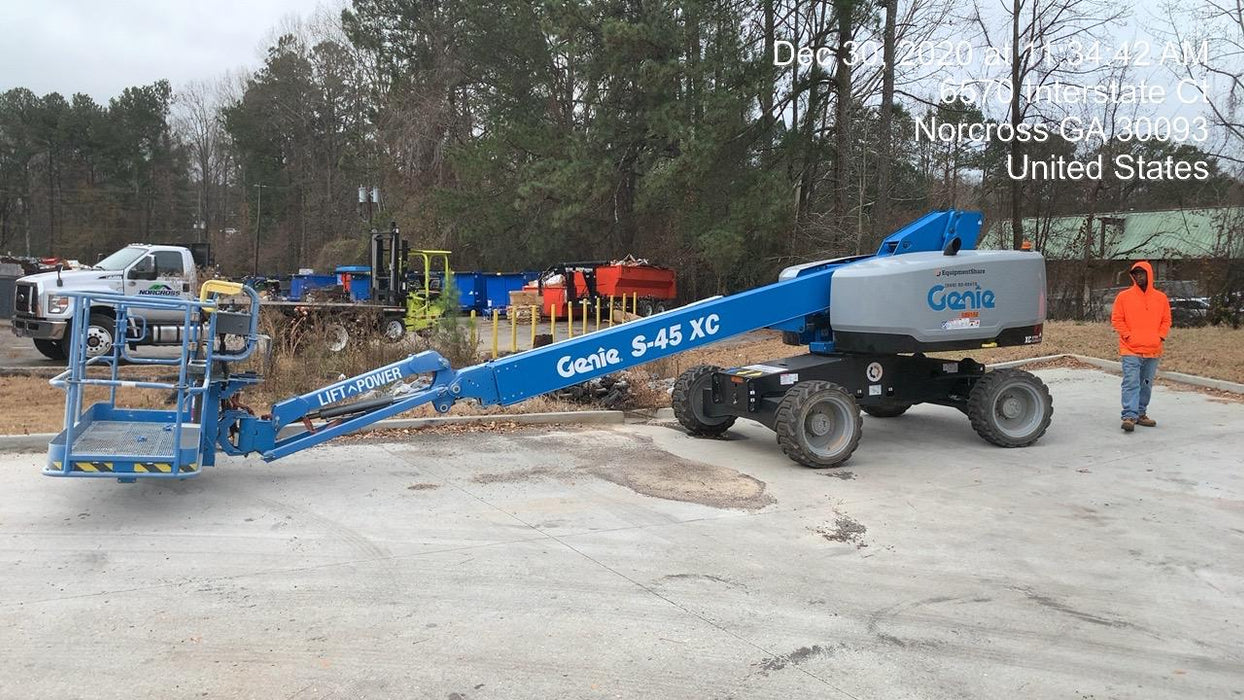 2020 Genie S-45 XC FF Tires, Beacon, 12kw Generator, Cold Weather Kit