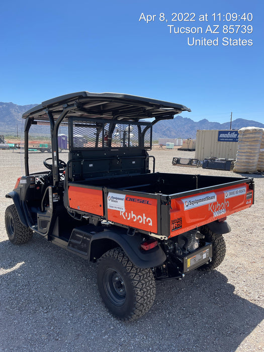 2022 Kubota RTV-X1140W-H Plastic Canopy, Windshield Acrylic Clear, LED Strobe Light, Wire Harness Kit, Back up Alarm