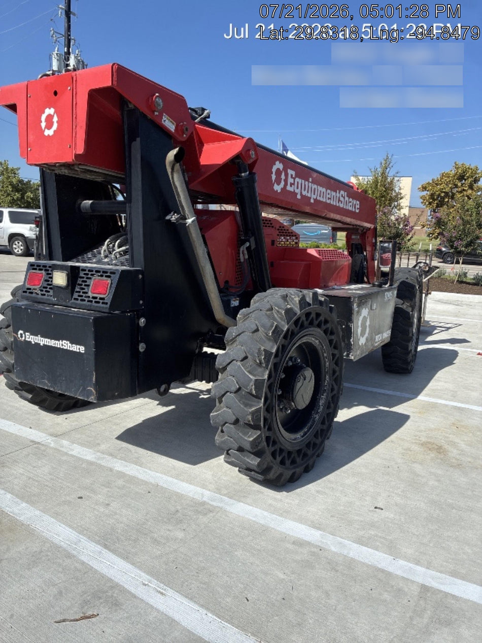 2019 Manitou MTA10055 Cab/Heat/Air, 120 HP, Solid Tires, Work Lights, Lift Hook, Auxiliary Hydraulics 66" Carriage and 60" Forks