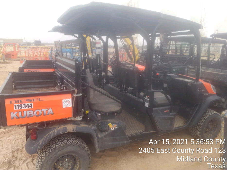 2020 Kubota RTV-X1140W-H Canopy, 4-Seater, Diesel, Windshield Acrylic Clear, LED Strobe, Backup Alarm