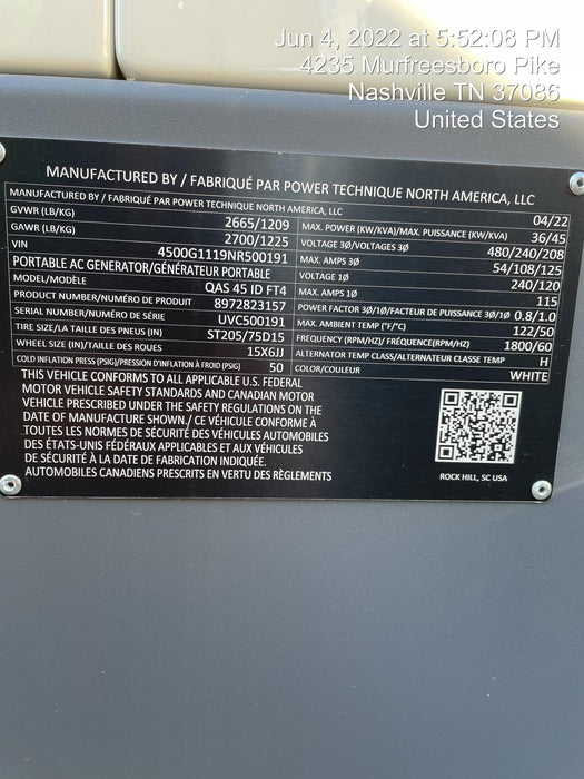 2022 ATLAS COPCO QAS45