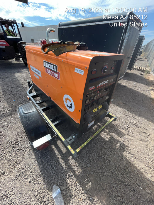 2023 Lincoln Electric LE400 Kubota V1505, Trlr, Cable Rack, Light Kit, ES Decals, T3