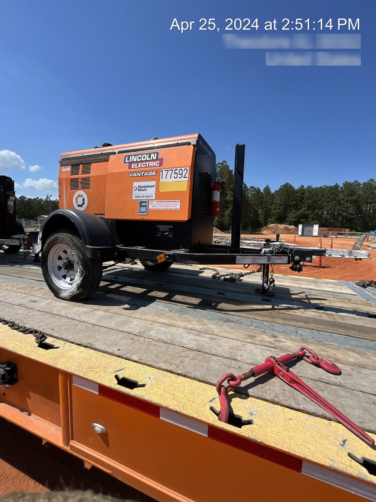 2021 Lincoln Electric Vantage 322 Vantage 322 Ready Pak 3 w/ Decals, ORANGE (includes trailer, cable rack, fender light kit) NO Telematics
