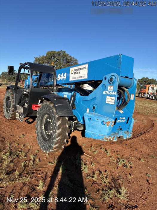2018 Genie GTH-844 Genie GTH-844 w/ROPS, Work Lights, Solid Tires, RH Cab Mesh, Beacon, 60" Carriage and Forks