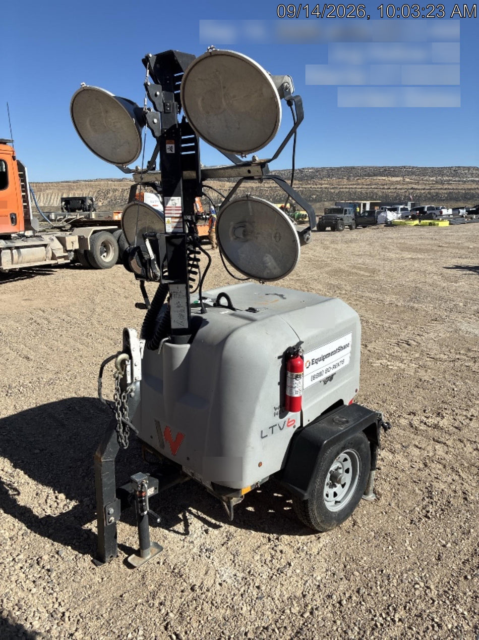 2018 Wacker Neuson LTV6L-MH Wacker Neuson LTV6L Mobile Light Tower w/Fuel Level Sensor Installed