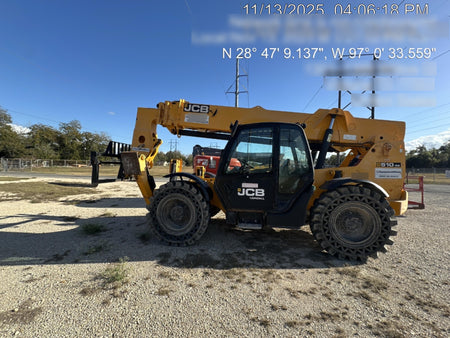 2018 JCB 510-56 JCB 510-56 Telehandler 74 HP w/CAB/HVAC, Beacon, Worklights, Aux Hydraulics, Solid Tires, 60" Carriage/Forks