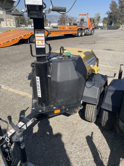 2021 Allmand NLV3GR (4) LED Light Fixture 350W, 23' Vertical Mast, 3kW Prime, Towable, Deep Sea L401, Leveling Jacks, Yanmar T4F 5.8hp