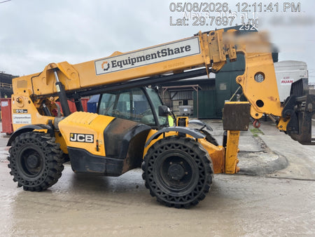2018 JCB 510-56 JCB 510-56 Telehandler 74 HP w/CAB/HVAC, Beacon, Worklights, Aux Hydraulics, Solid Tires, 60" Carriage/Forks