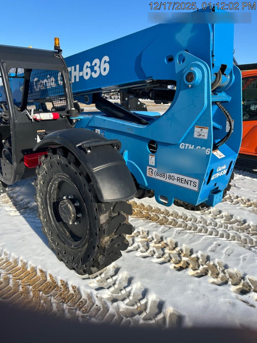 2018 Genie GTH-636 Genie GTH-636 w/Open ROPS, Solid Tires, Work Light/Beacon, 48" Carriage and Forks