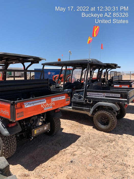 2022 Kubota RTV-X1140W-H Plastic Canopy, Windshield Acrylic Clear, LED Strobe Light, Wire Harness Kit, Back up Alarm