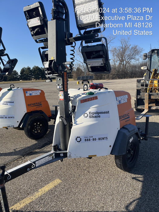 2023 Generac MLT2 Diesel, Flex Switch 120V Input, Powerzone Controller, 
(4) 320W LED Lights, 4kW Generator, 39.9 Gal Fuel Tank, 2" Ball, T3