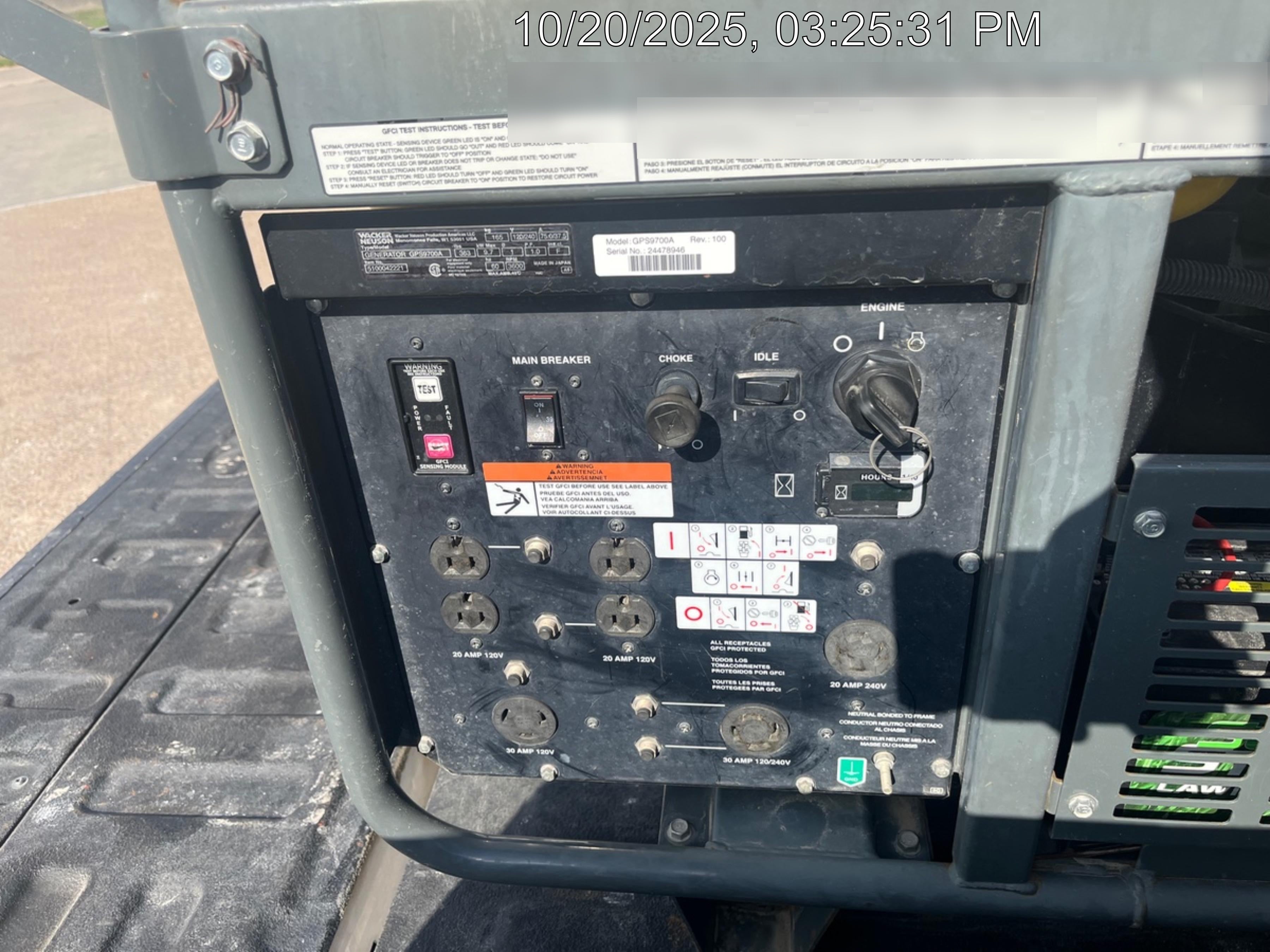2019 WACKER NEUSON GPS9700V