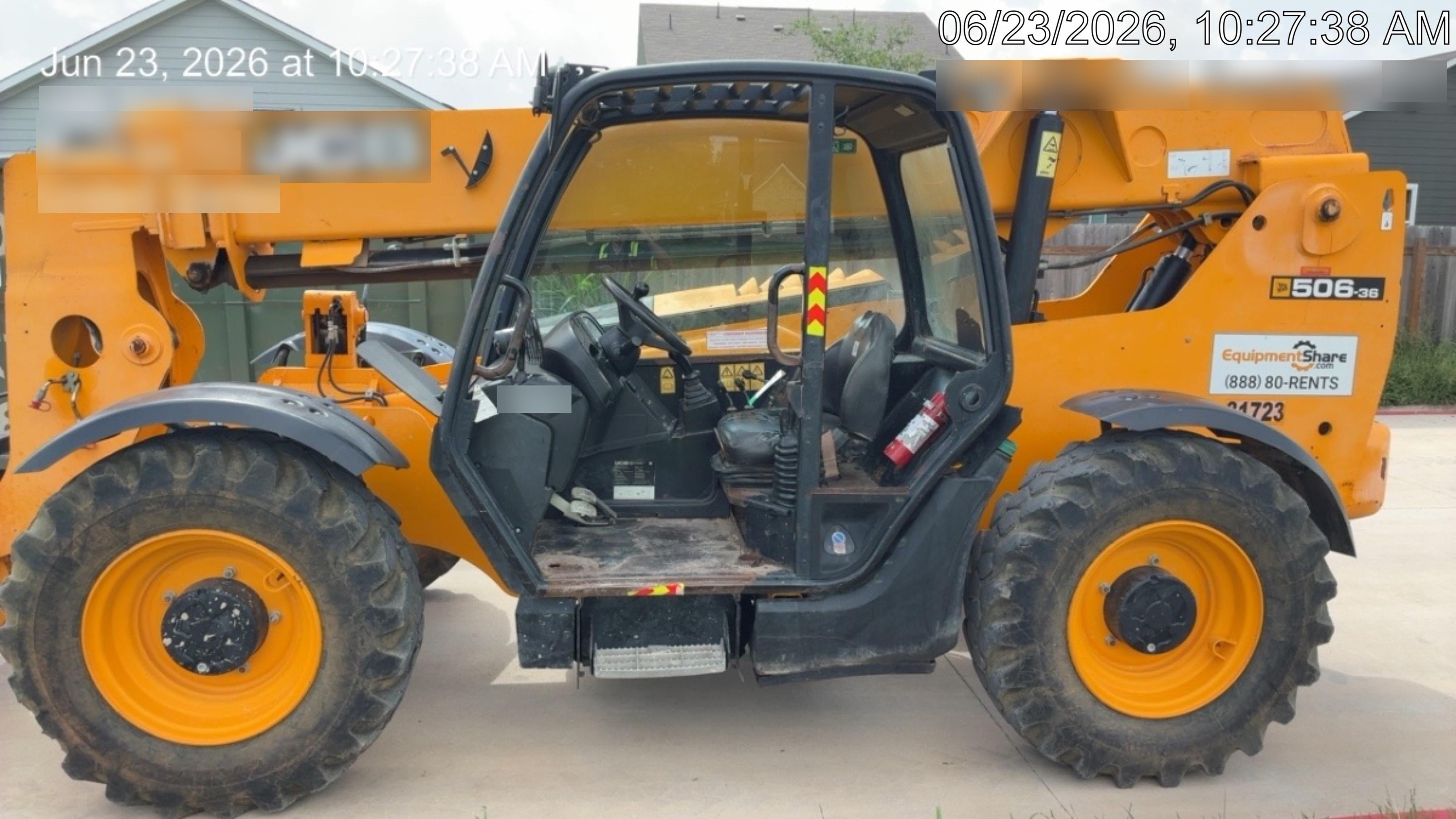 2019 JCB 506-36 Canopy, 74 HP, Foam Filled Tires, STD Worklight, Beacon, Aux Hydraulics, Lifting Eye, Back up Alarm 48" Carriage/48" Forks