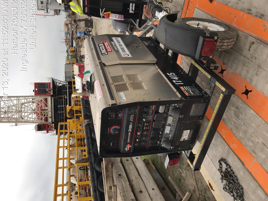 2018 Lincoln Electric Vantage 322 Lincoln Vantage 322 Welder Ready Pak 3 - Vantage 322, Trailer, Fender and light kit, Cable rack