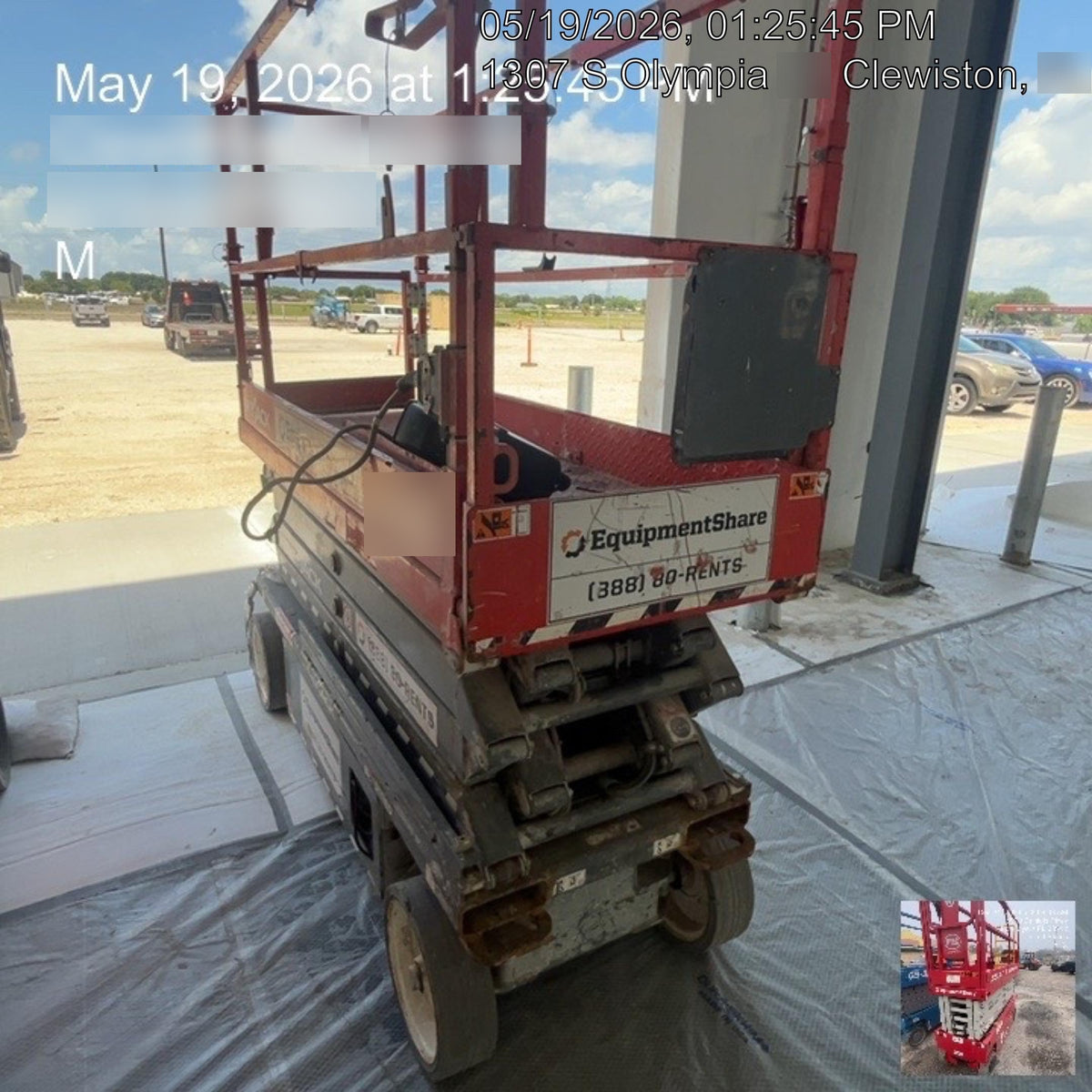2020 Skyjack SJIII-3226 Solid NM Tires, Half height spring hinged entry gate, Dual Beacons