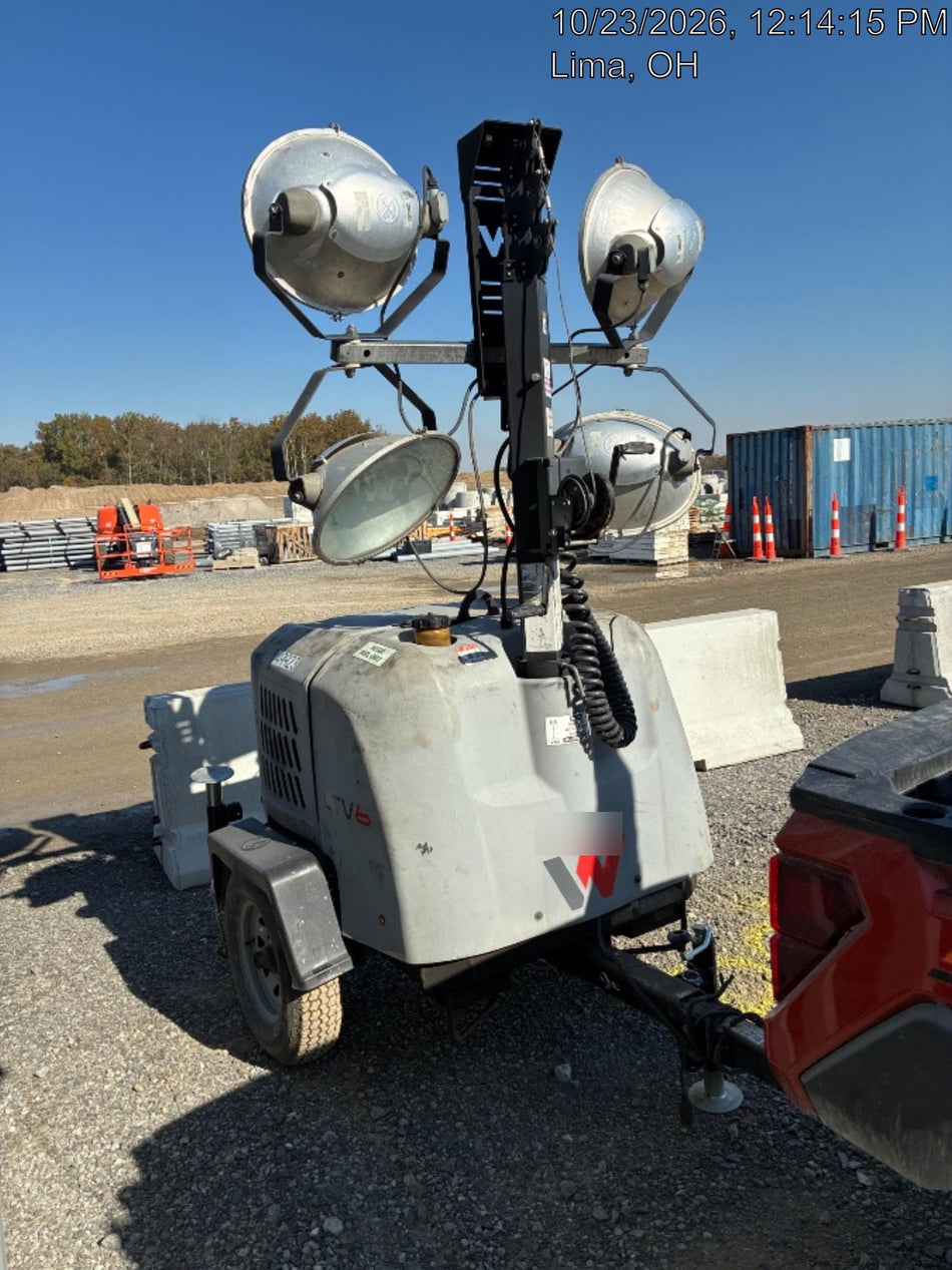 2019 Wacker Neuson LTV6L-MH Mobile Light Tower w/Fuel Level Sensor Installed