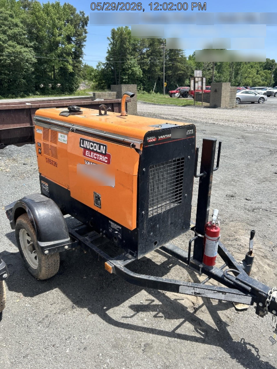 2021 Lincoln Electric Vantage 322 Vantage 322 Ready Pak 3 w/ Decals, ORANGE (includes trailer, cable rack, fender light kit) NO Telematics