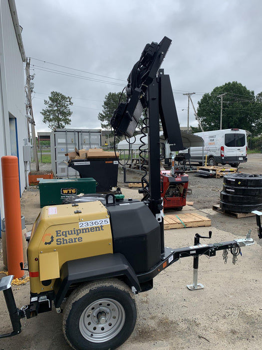 2022 Allmand NLV3GR (4) LED Light Fixture 350W, 23' Vertical Mast, 3kW Prime, Towable, Deep Sea L401, Leveling Jacks, Yanmar T4F 5.8hp