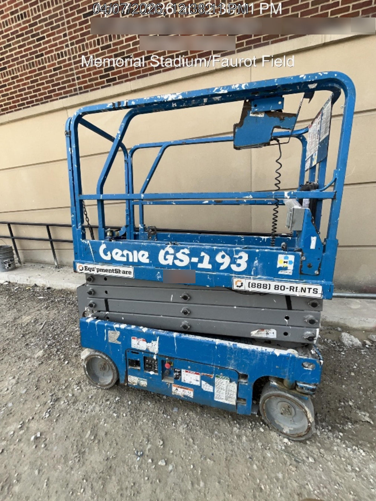 2016 Genie GS-1930 Standard Rental Specs