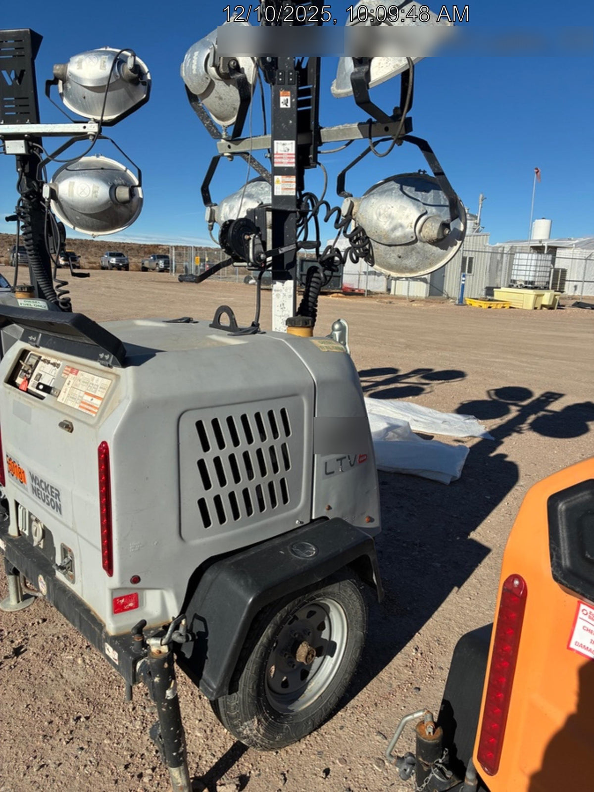 2019 Wacker Neuson LTV6L-MH Mobile Light Tower w/Fuel Level Sensor Installed
