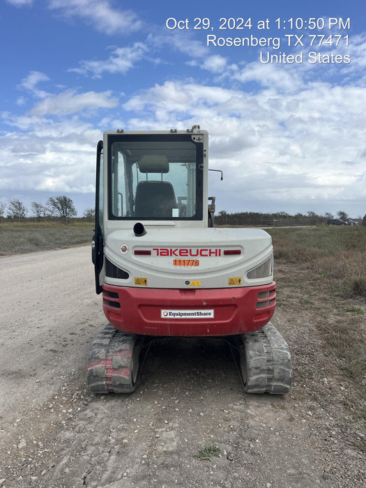 2020 Takeuchi TB250-2C Cab/Heat/Air, Rubber Tracks, Manual TAG QC