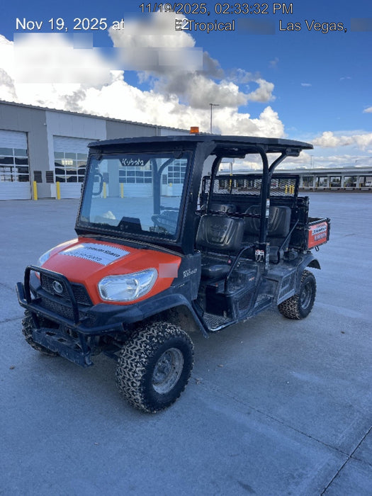2019 Kubota RTV-X1140W-H 4wd Utility Cart, LED Strobe, Windshield Tempered Glass, Plastic Canopy, Wire Harness Kit, Backup Alarm