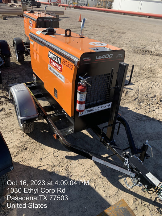 2022 Lincoln Electric LE400 Kubota V1505, Trlr, Cable Rack, Light Kit, ES Decals, T3