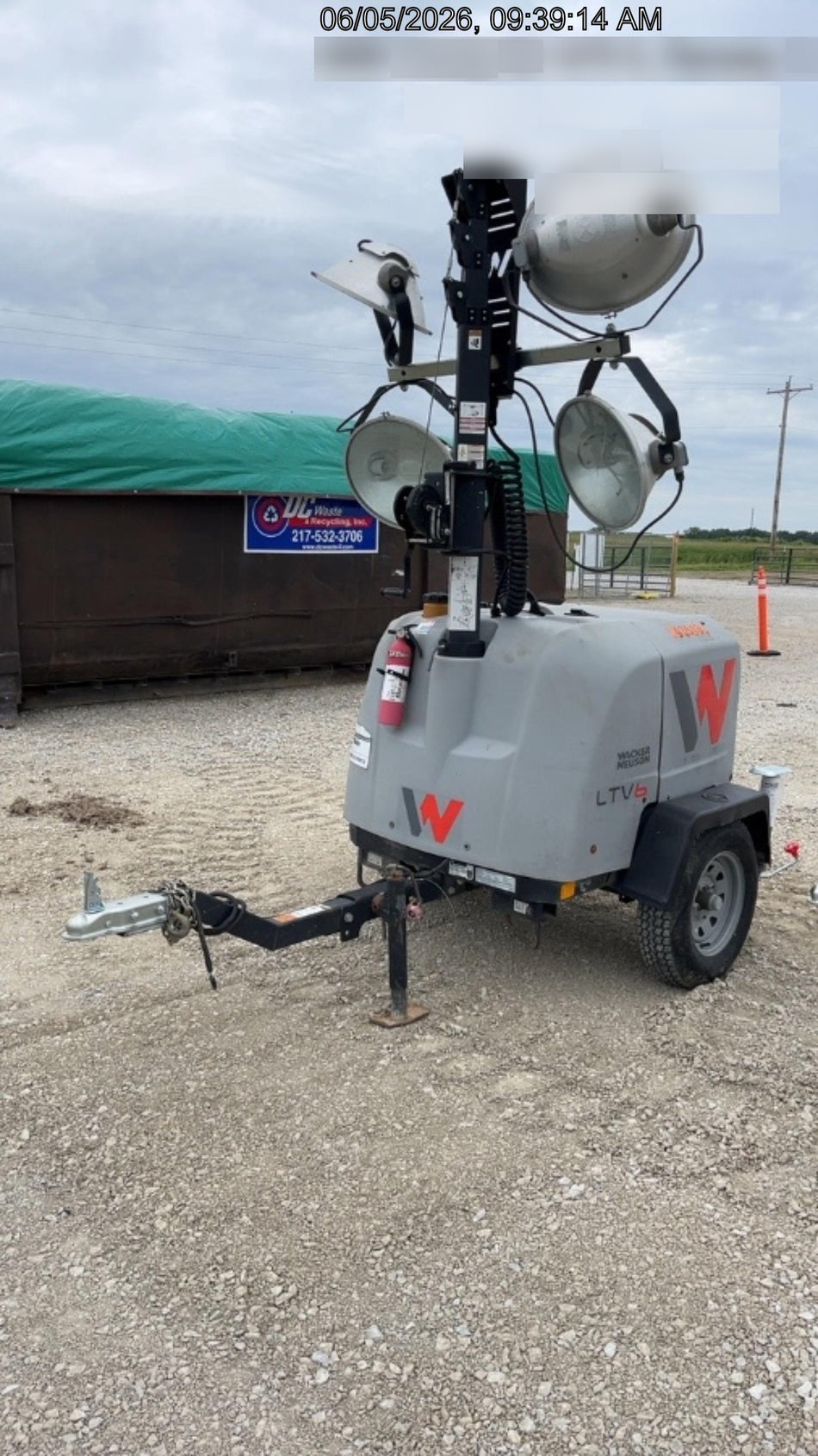 2019 Wacker Neuson LTV6L-MH Wacker Neuson LTV6L Mobile Light Tower w/Fuel Level Sensor Installed