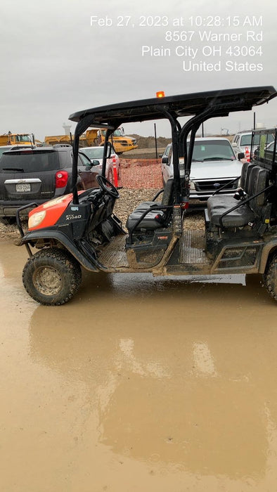 2022 Kubota RTV-X1140W-H Plastic Canopy, Windshield Acrylic Clear, LED Strobe Light, Wire Harness Kit, Back up Alarm