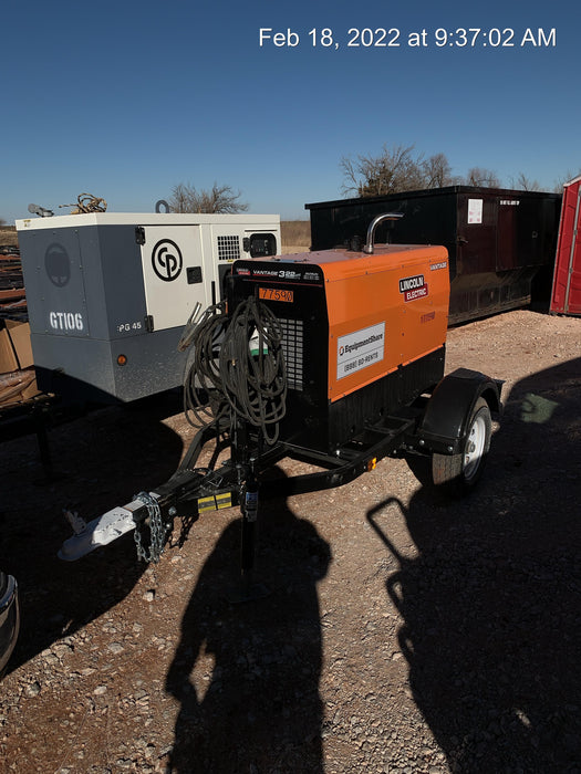 2021 Lincoln Electric Vantage 322 Vantage 322 Ready Pak 3 w/ Decals, ORANGE (includes trailer, cable rack, fender light kit) NO Telematics