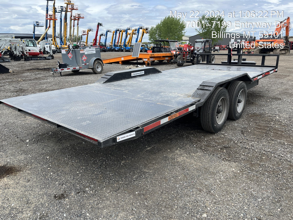2024 TEXAS PRIDE TRAILERS 21' Lowboy Gravity Tilt Bed 14K Bumper Pull Trailer