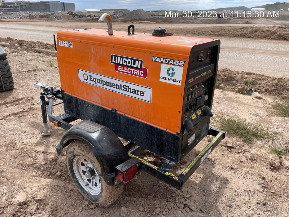 2021 Lincoln Electric Vantage 322 Vantage 322 Ready Pak 3 w/ Decals, ORANGE (includes trailer, cable rack, fender light kit) NO Telematics