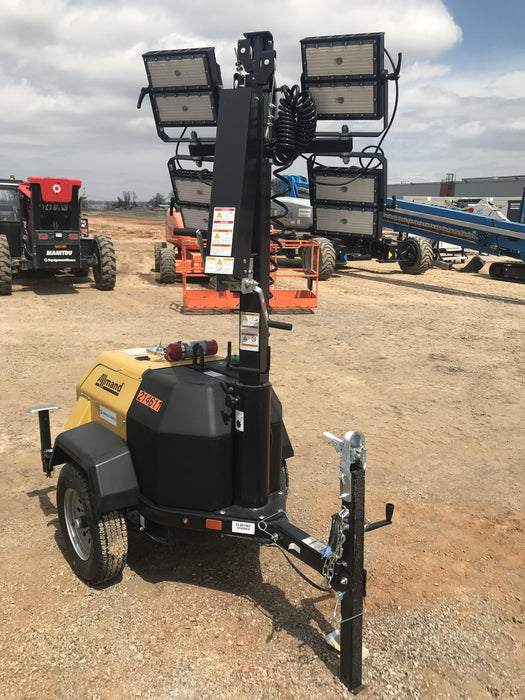 2022 Allmand NLV3GR (4) LED Light Fixture 350W, 23' Vertical Mast, 3kW Prime, Towable, Deep Sea L401, Leveling Jacks, Yanmar T4F 5.8hp