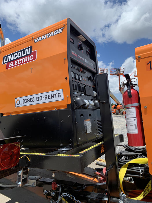 2021 Lincoln Electric Vantage 322 Vantage 322 Ready Pak 3 w/ Decals, ORANGE (includes trailer, cable rack, fender light kit) NO Telematics